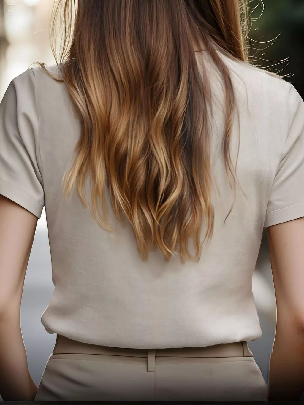 Elegant Mandarin Collar Short Sleeve Blouse