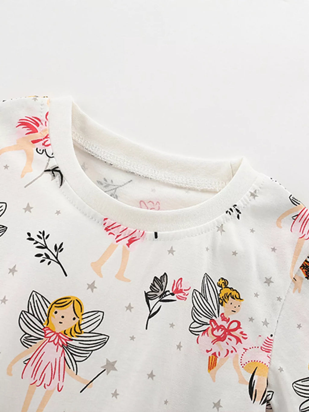 Children's Fairy Print Short Sleeve Tee and Shorts Set