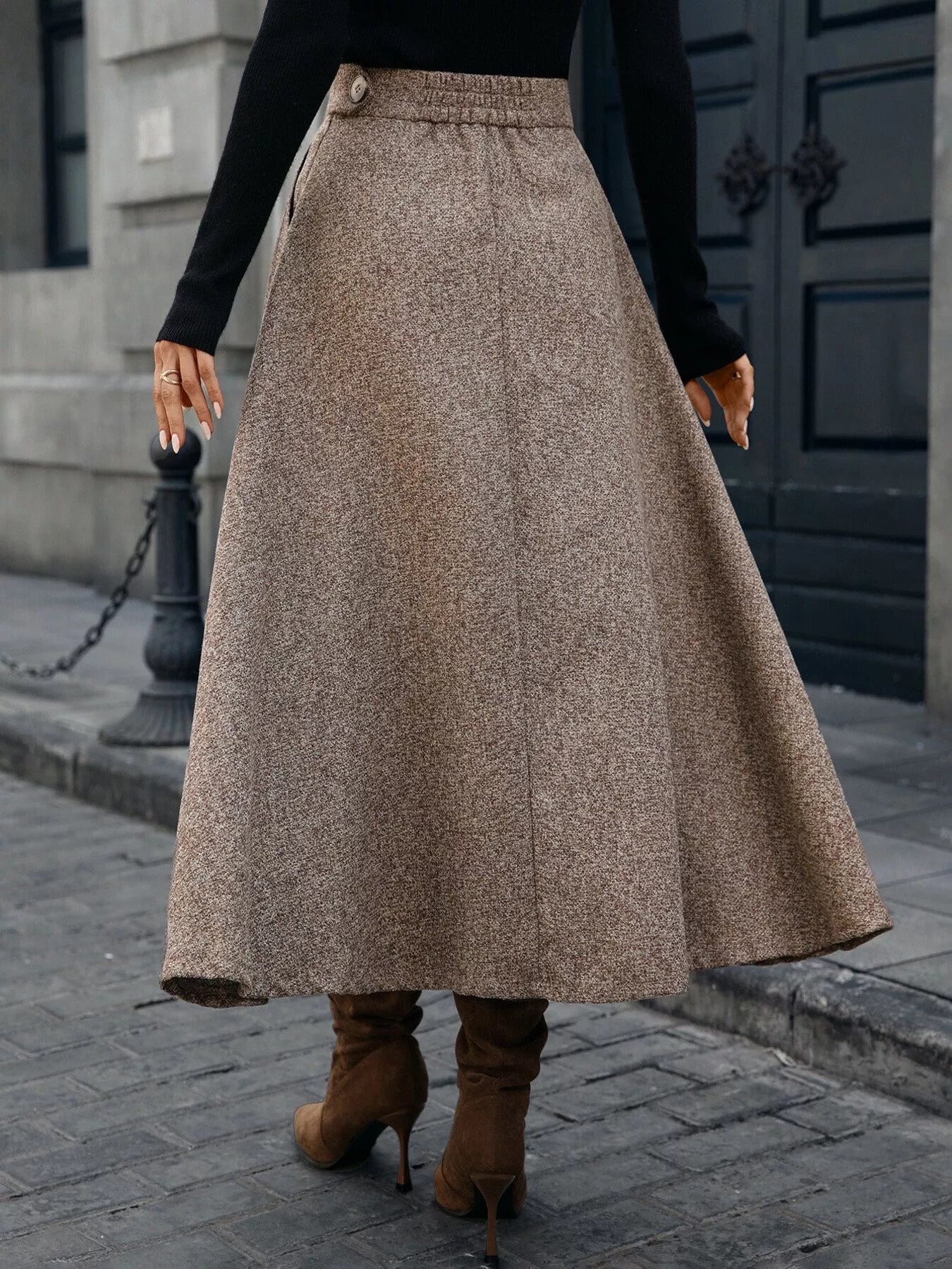 A-Line Midi Skirt