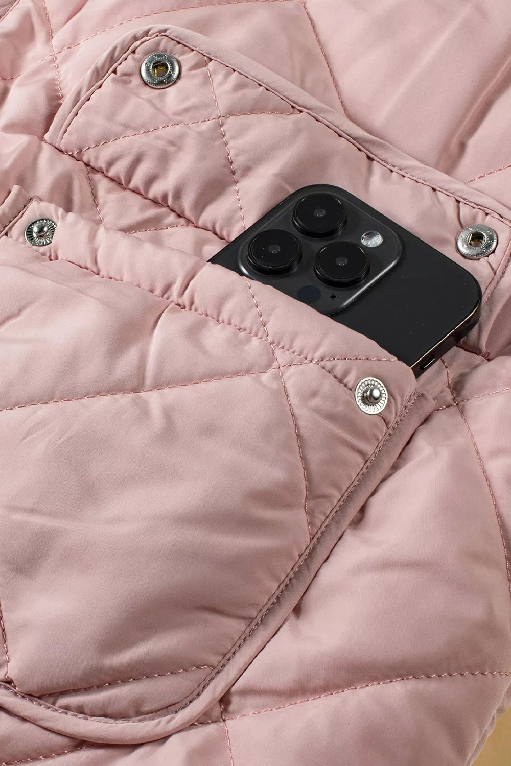 Quilted Sherpa-Lined Vest Coat