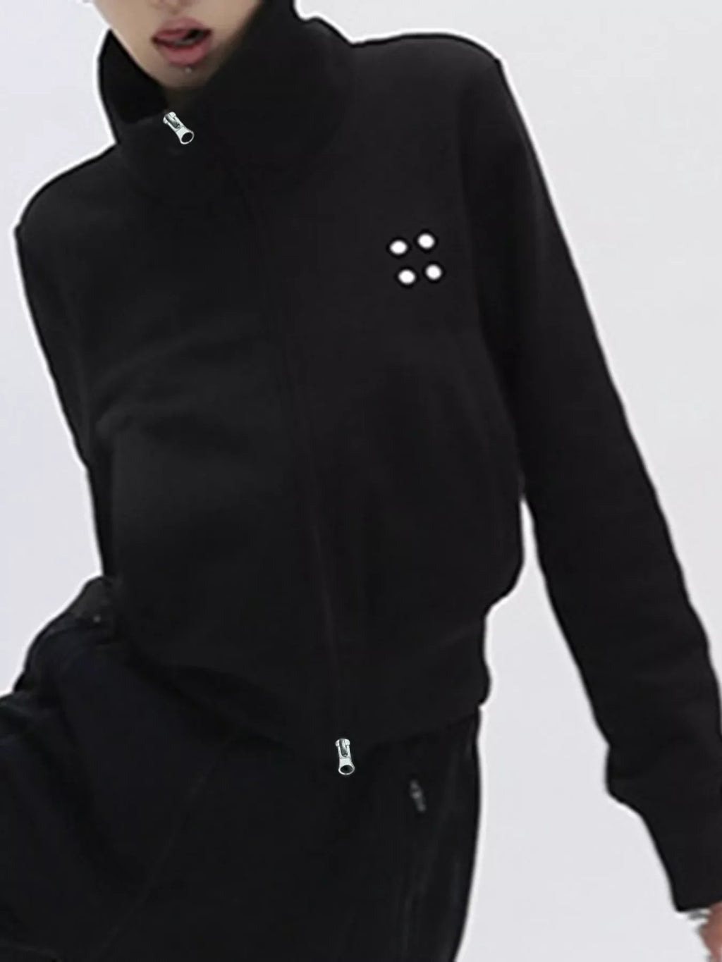 Casual Zip-Up Cropped Outerwear
