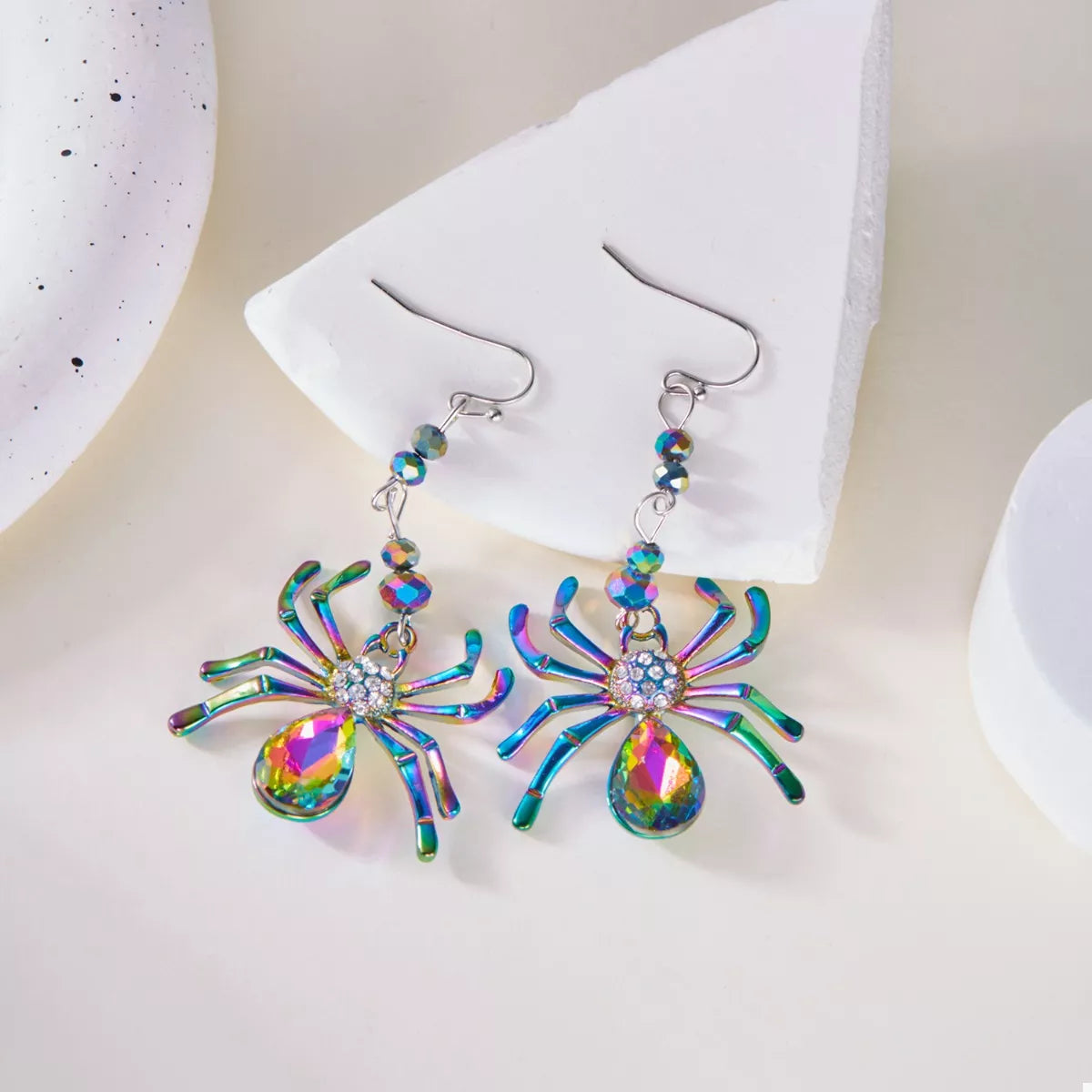 Colorful Spider Drop Earrings