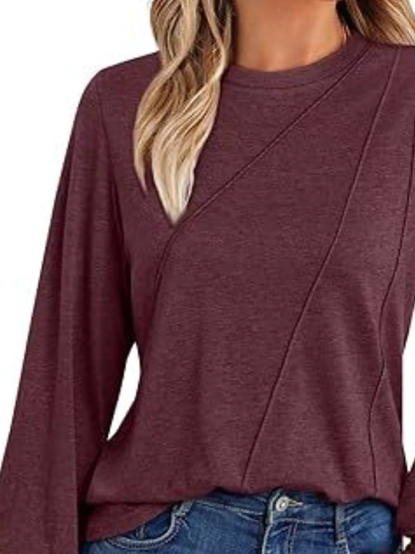 Round Neck Long Sleeve Top