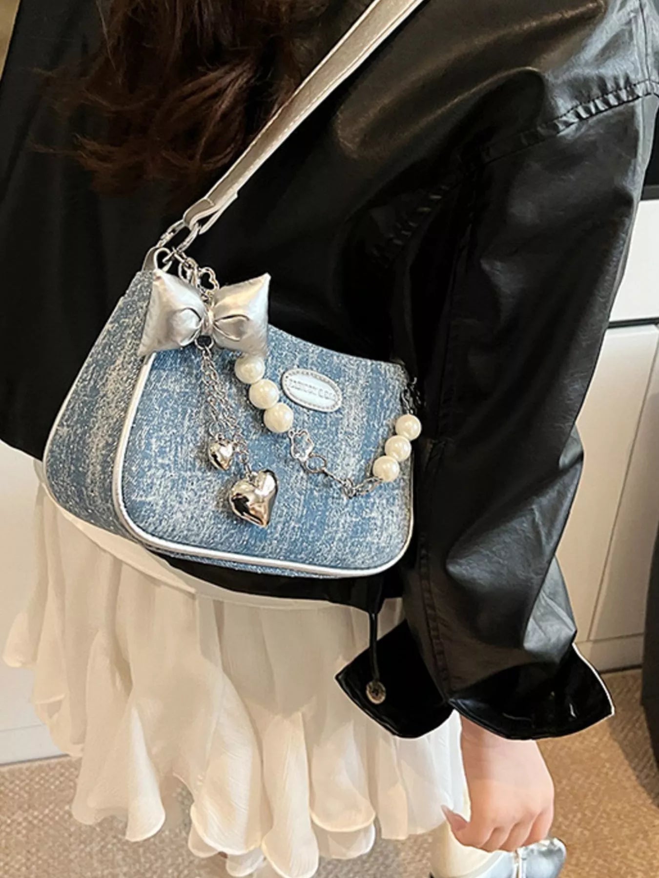 Pearl Chain Shoulder Bag