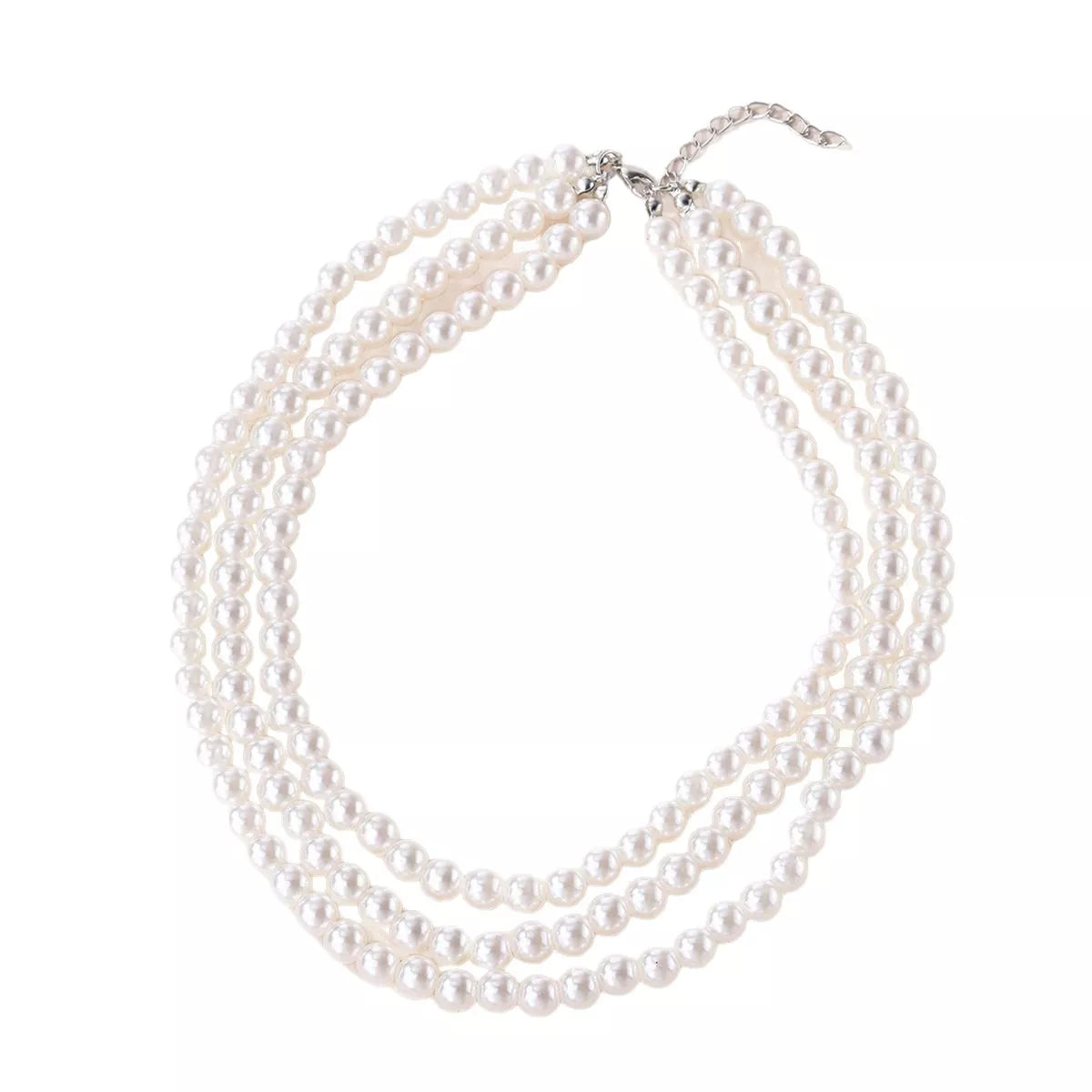 Three-Layered Pearl Necklace