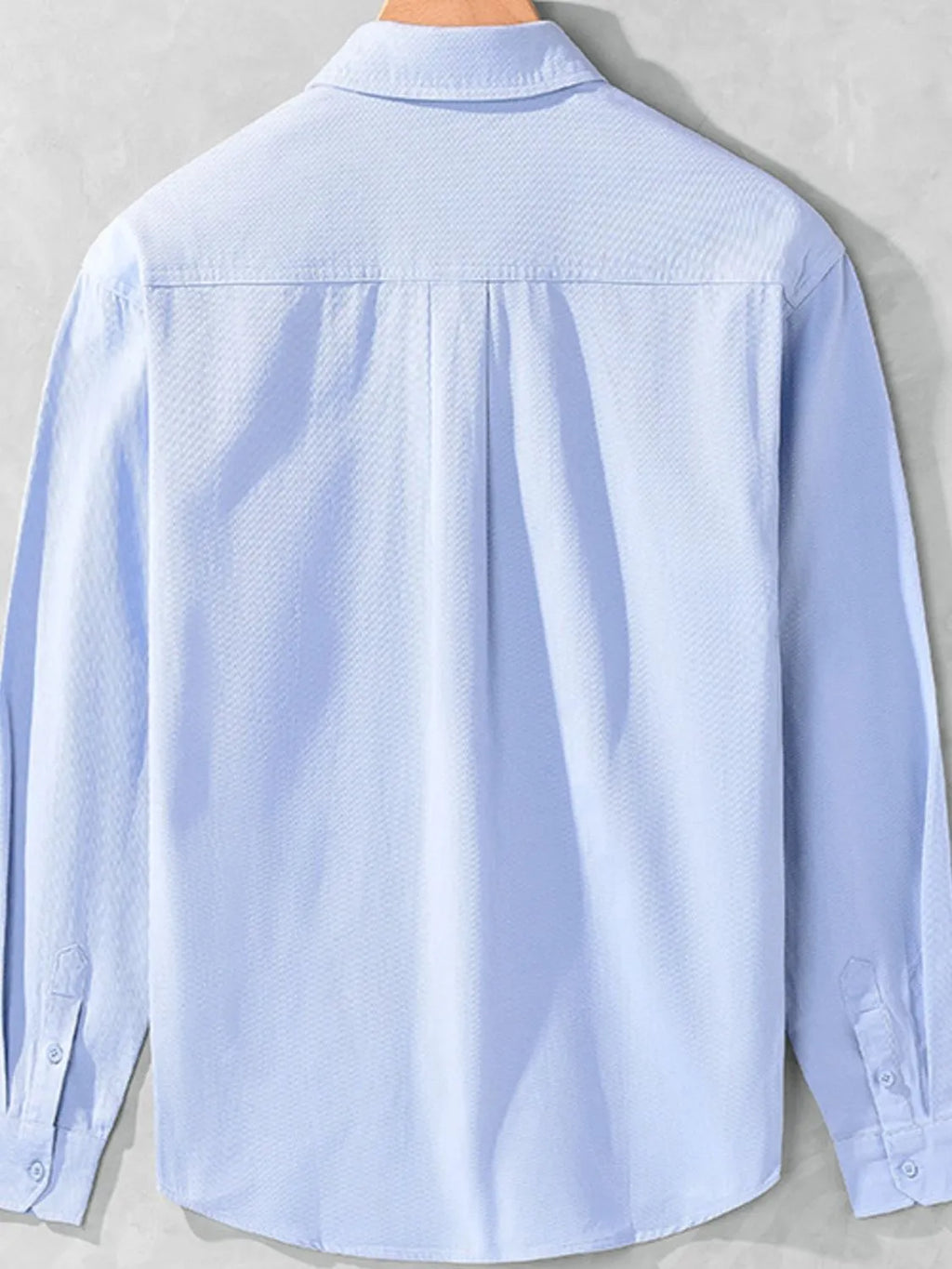 Men's Plus Size Casual Button-Down Shirt with Chest Pocket