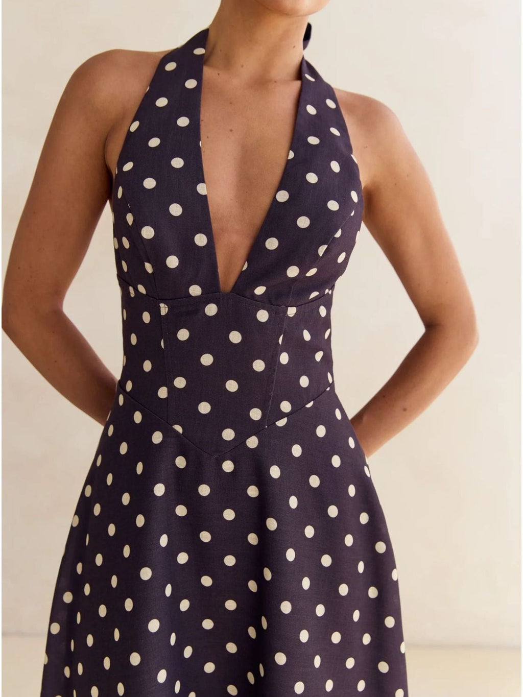 Floral Print Halter Neck Maxi Dress