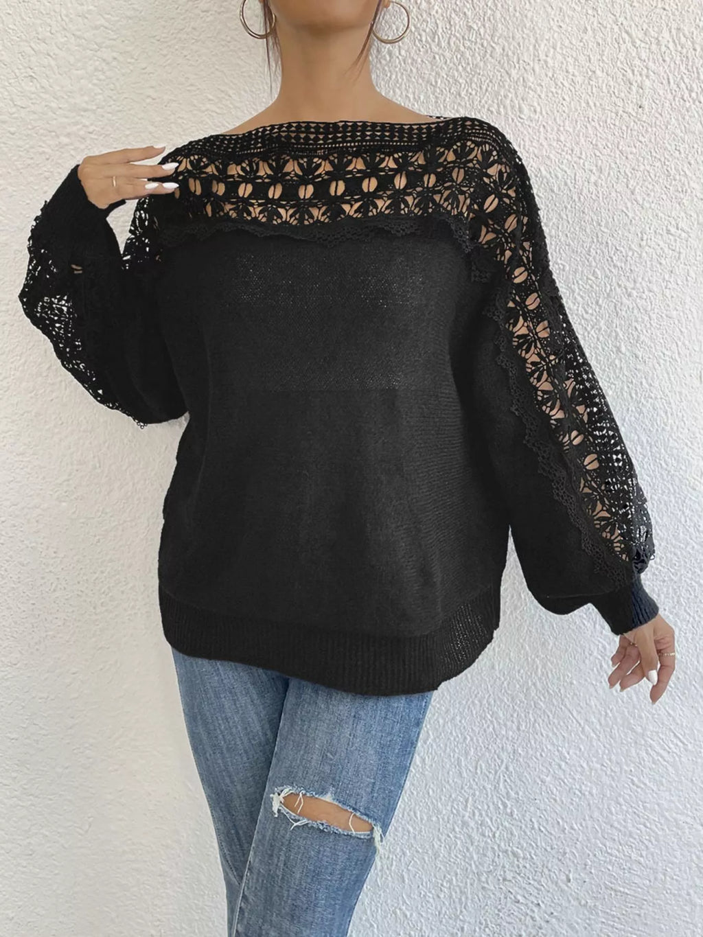 Crochet Long Sleeve Sweater