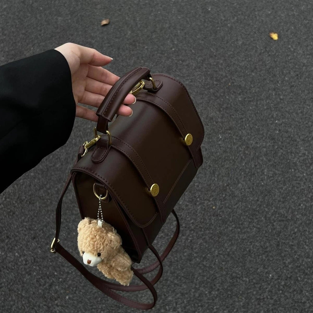 Vintage Style Leather Backpack Bag