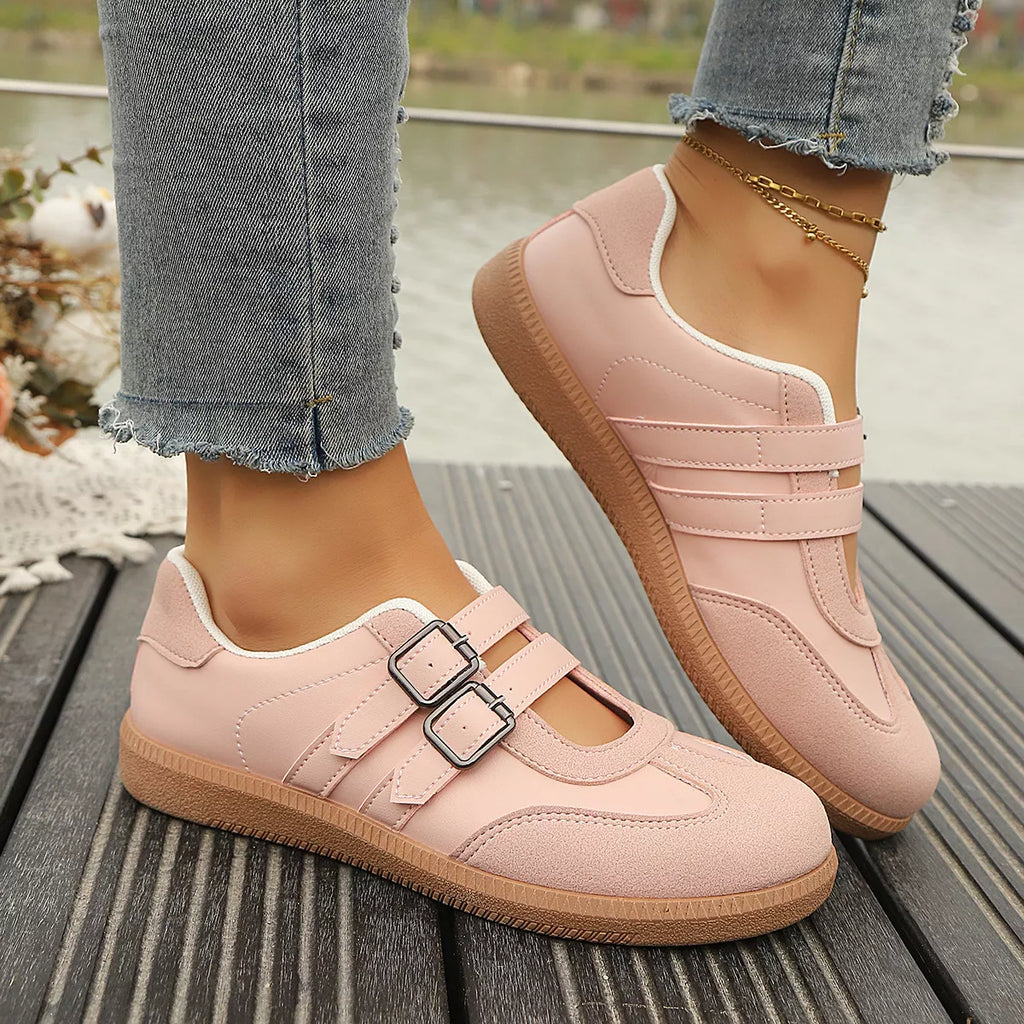 Buckle Strap Casual Sneakers