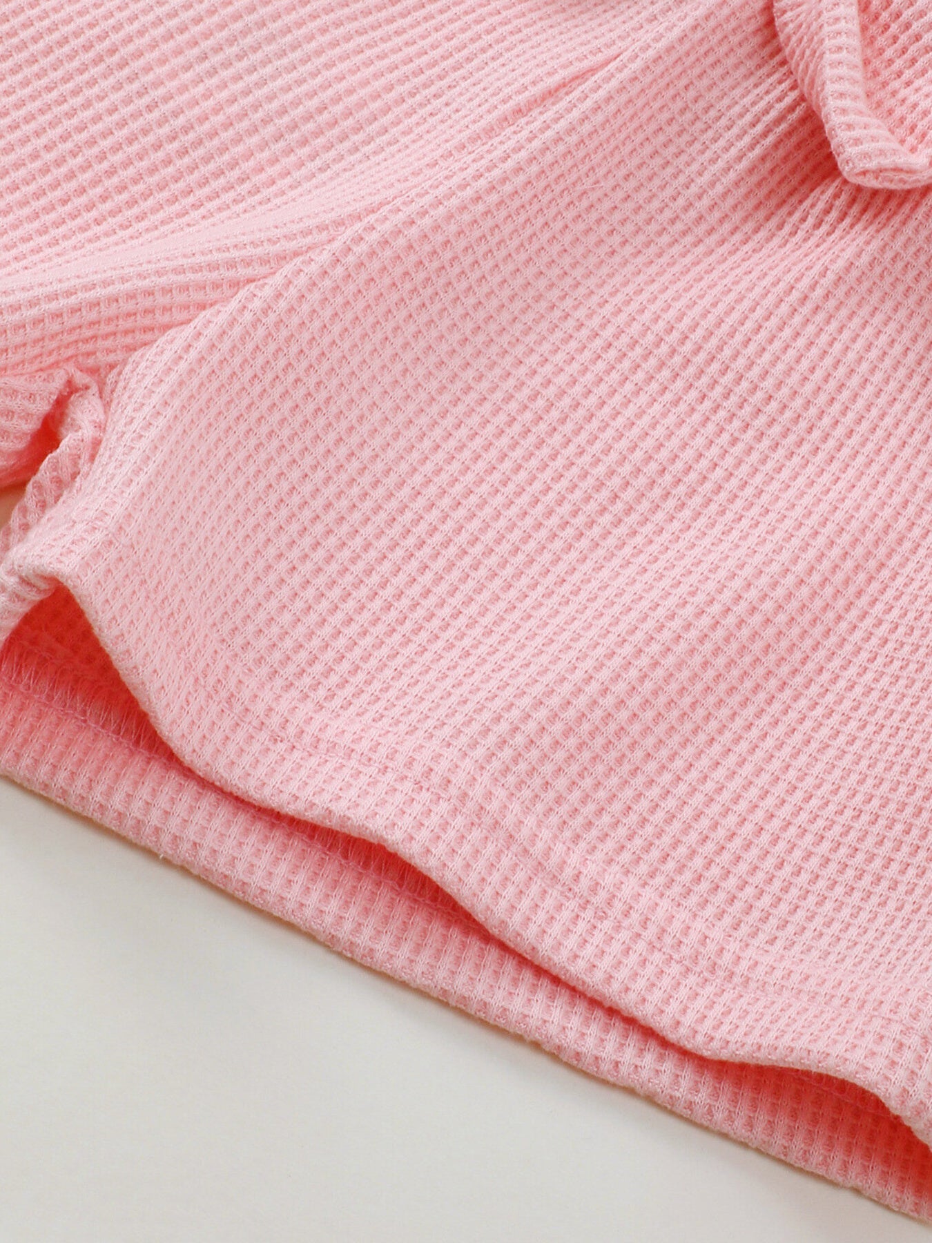 Children's Waffle Knit Tank Top and Bow Shorts Set