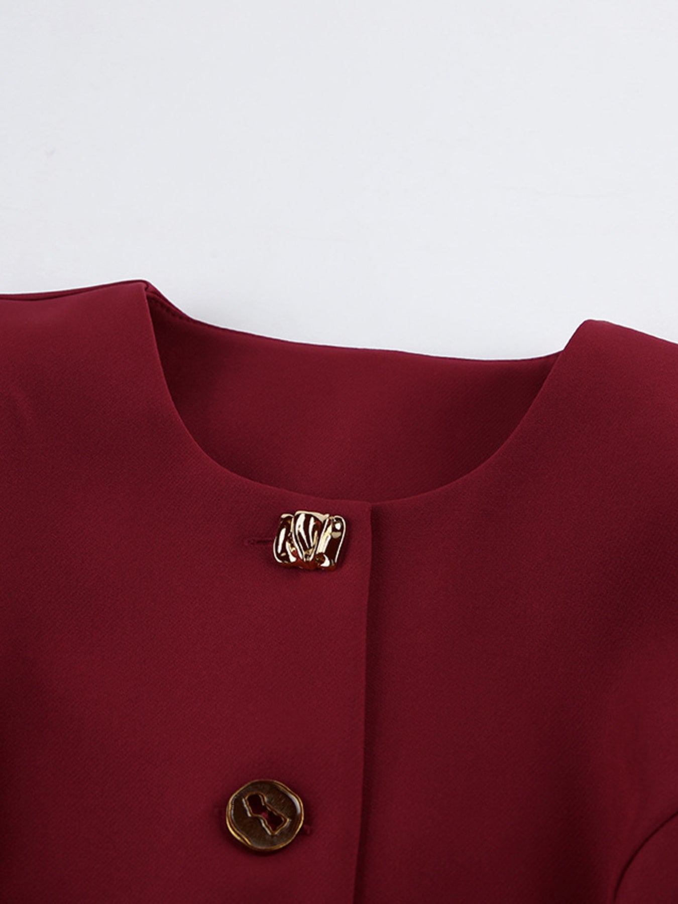 Button Up Peplum Blazer & Skirt Set