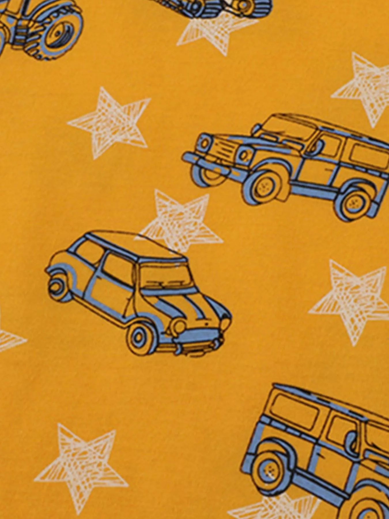 Children's Construction Vehicle Print Crew Neck Short Sleeve T-Shirt