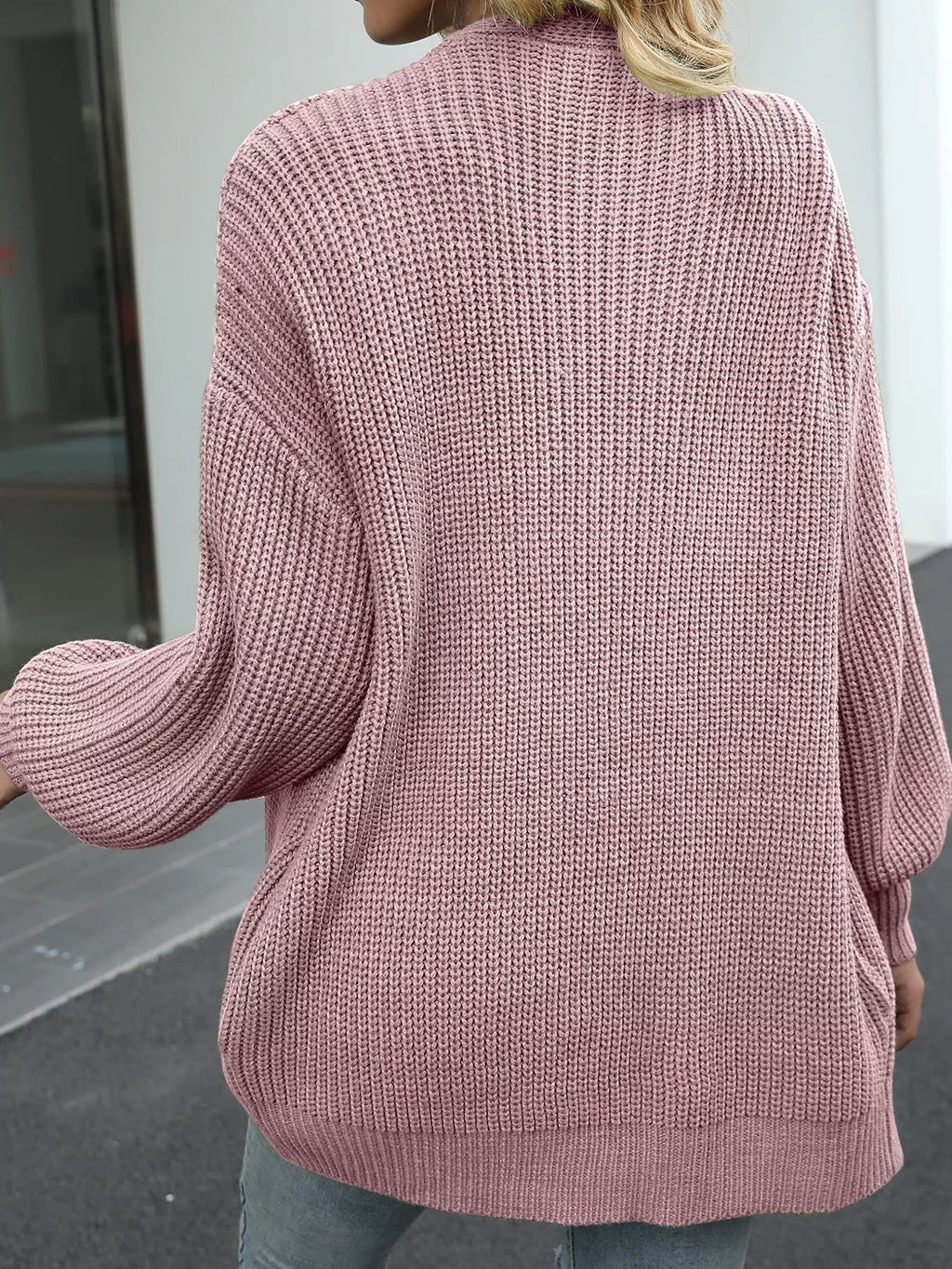 Full Size Chunky Knit Open Front Cardigan Plus Size