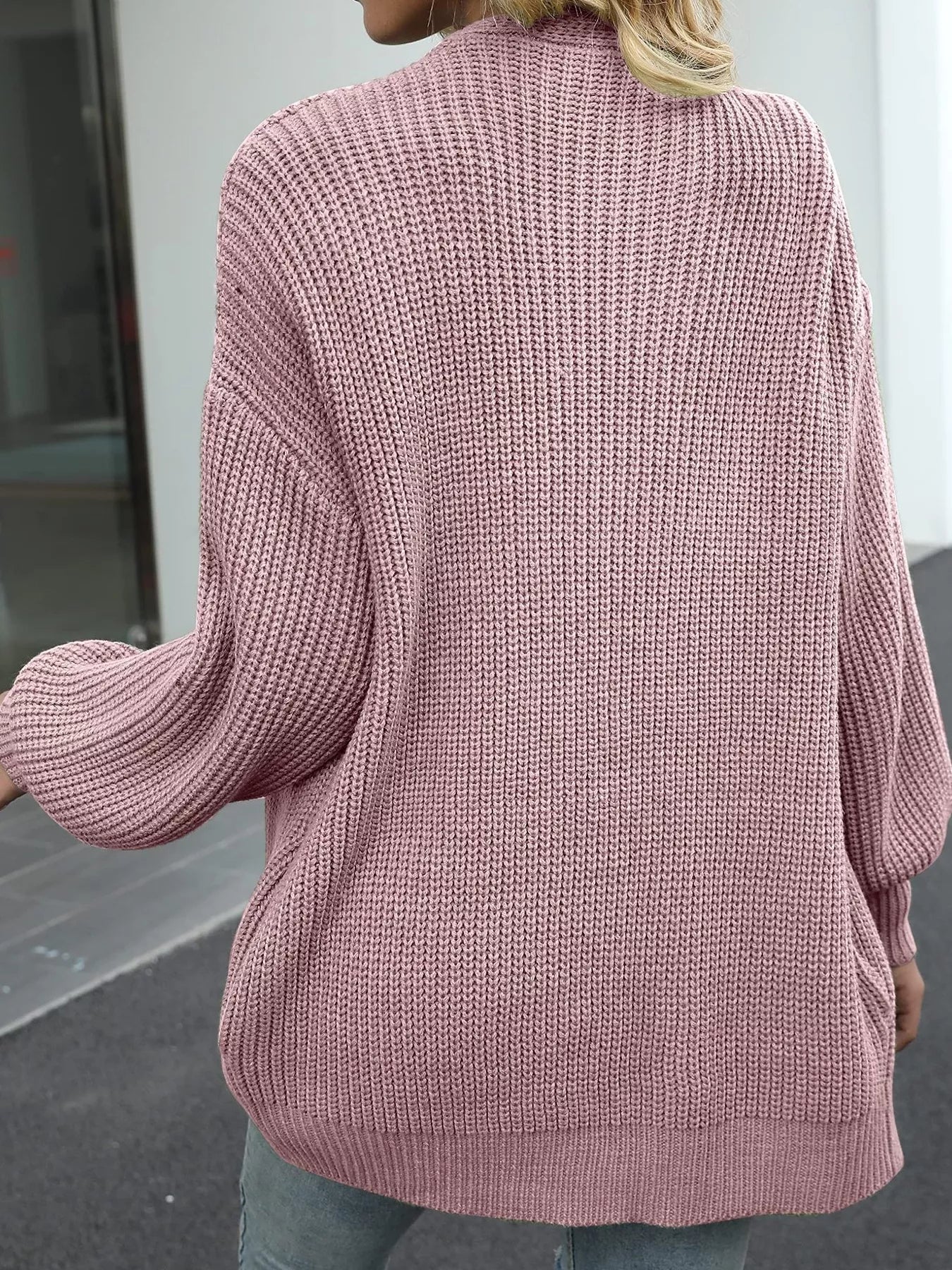 Full Size Chunky Knit Open Front Cardigan Plus Size