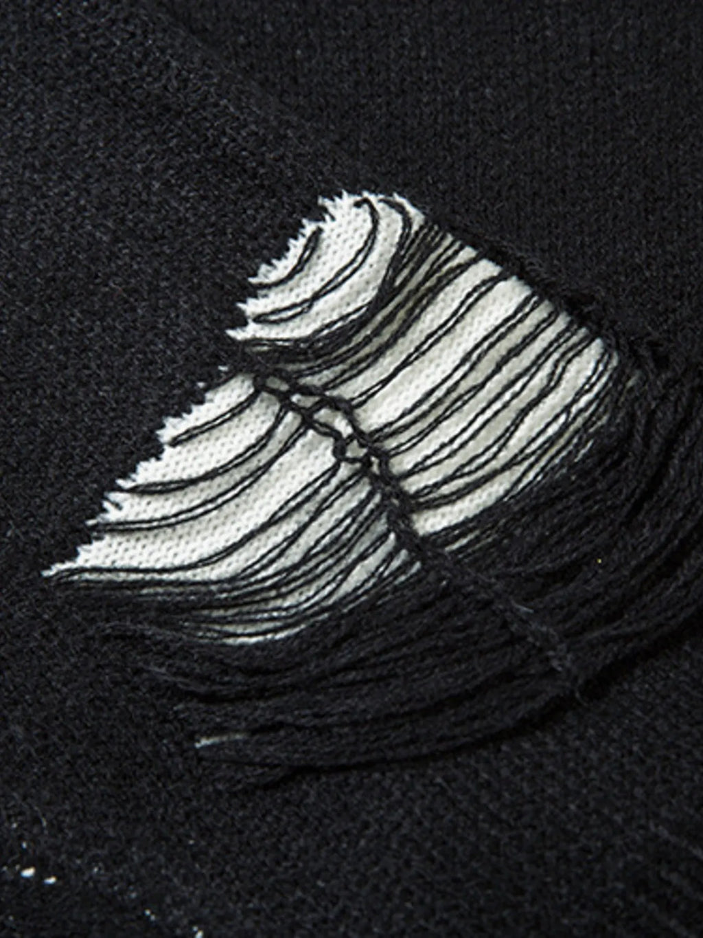 Men's Distressed Chain Detail Oversized Sweater