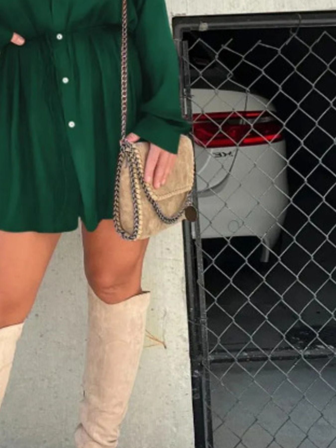 Full Size Button-Down Mini Shirt Dress Plus Size
