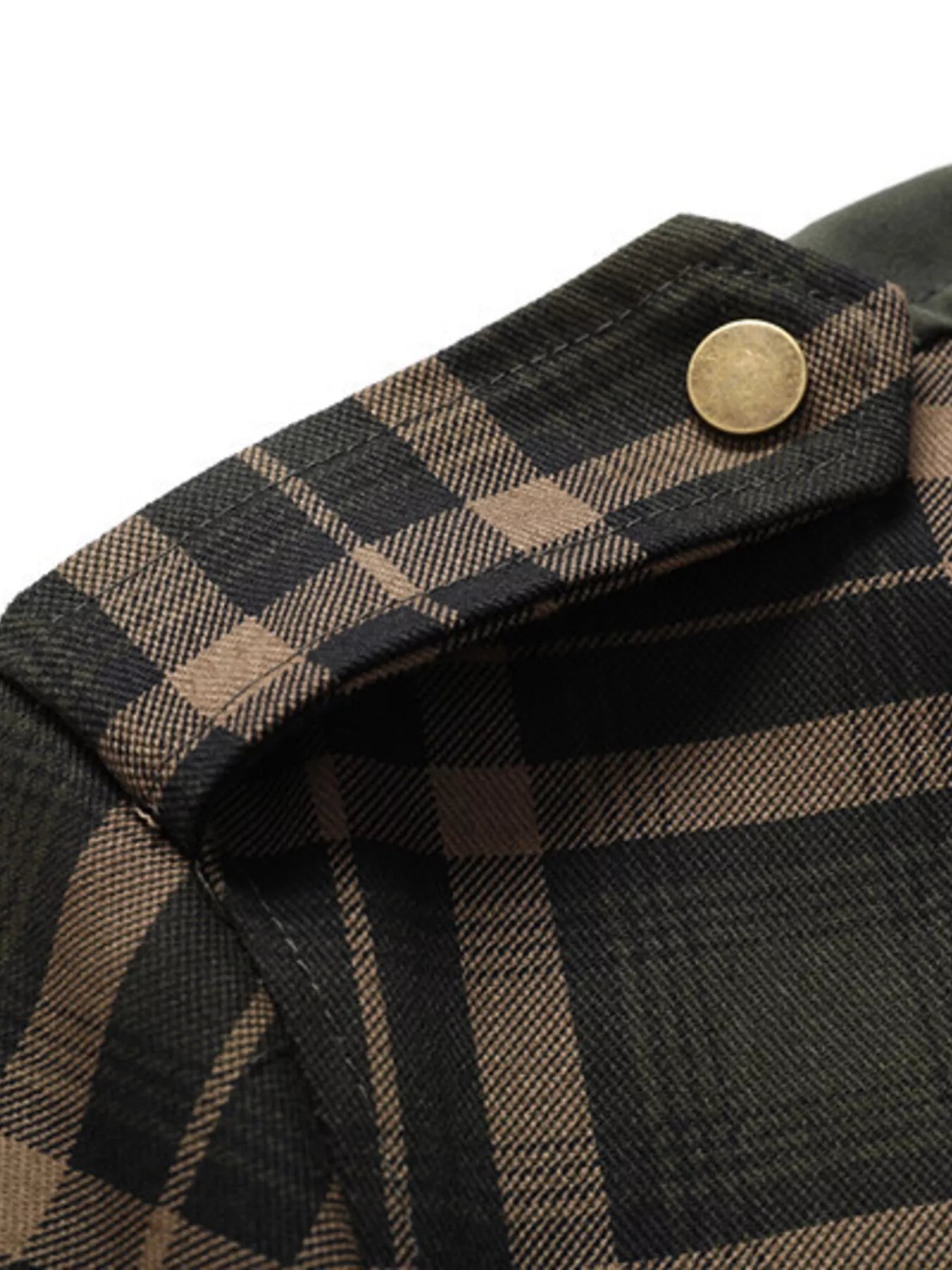 Men's Full Size Button Up Long Sleeve Plaid Shirt Plus Size