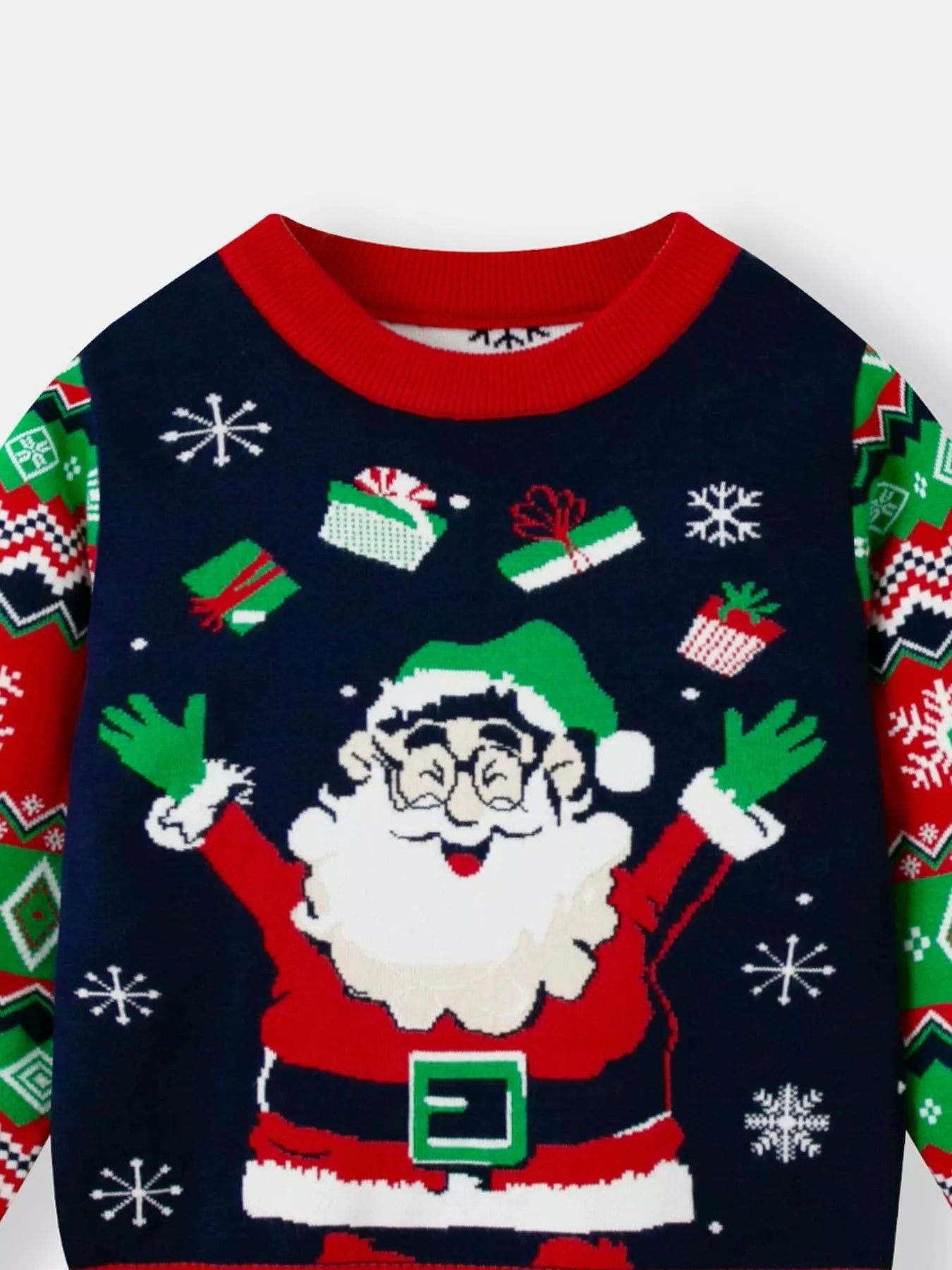 Children's Christmas Tree Round Neck Sweater