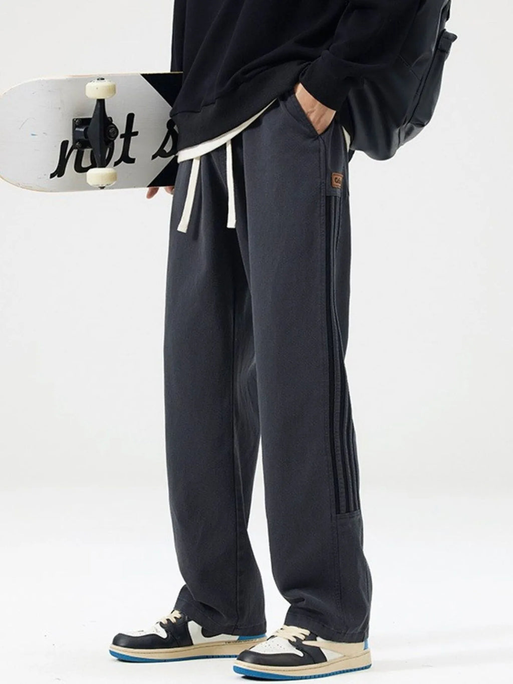 Men's Full Size Drawstring Wide Leg Pants Plus Size