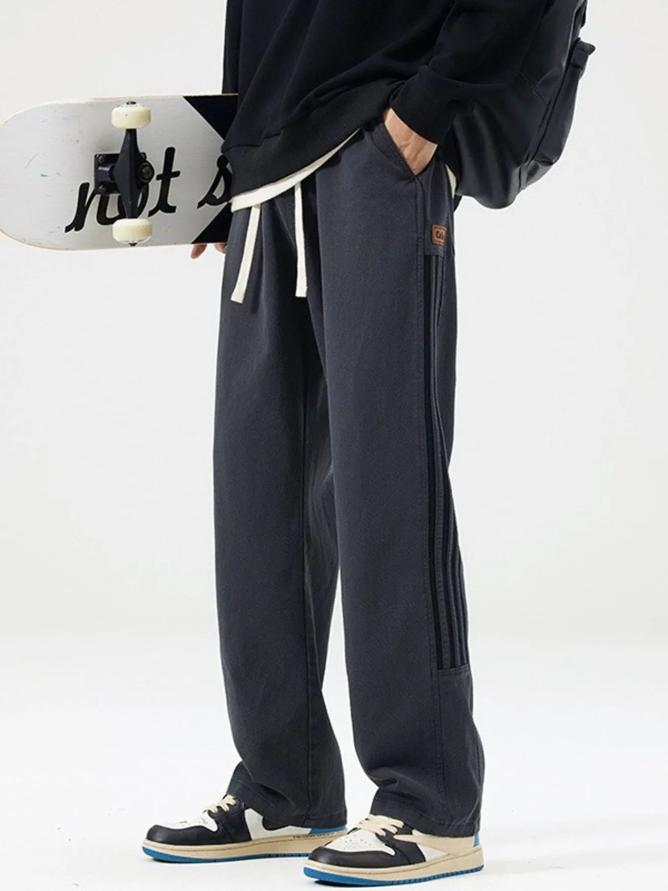 Men's Full Size Drawstring Wide Leg Pants Plus Size
