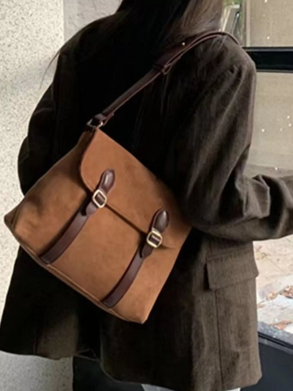 Double Buckle Crossbody Bag