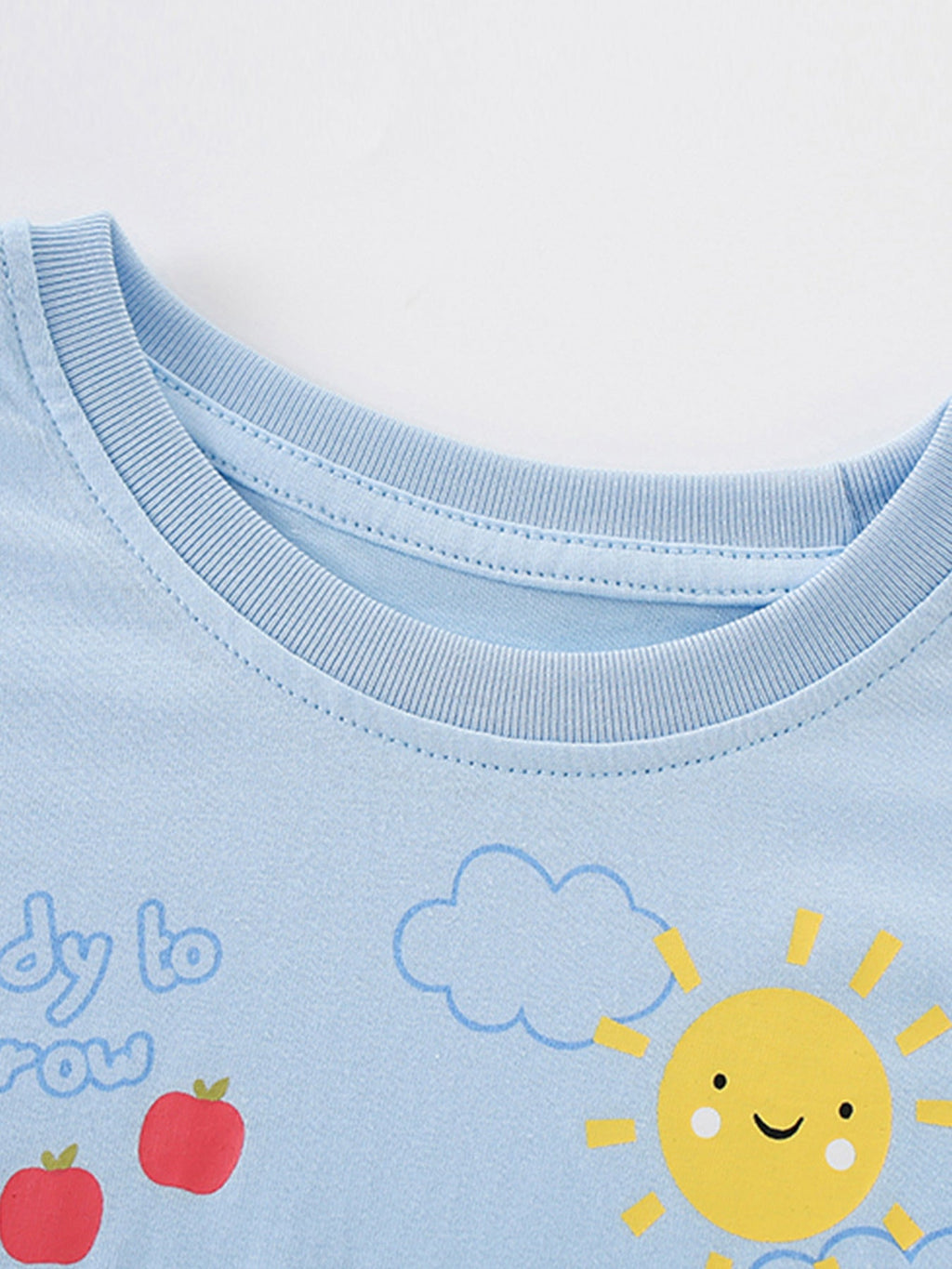 Children's Cartoon Farm Print Short Sleeve T-Shirt