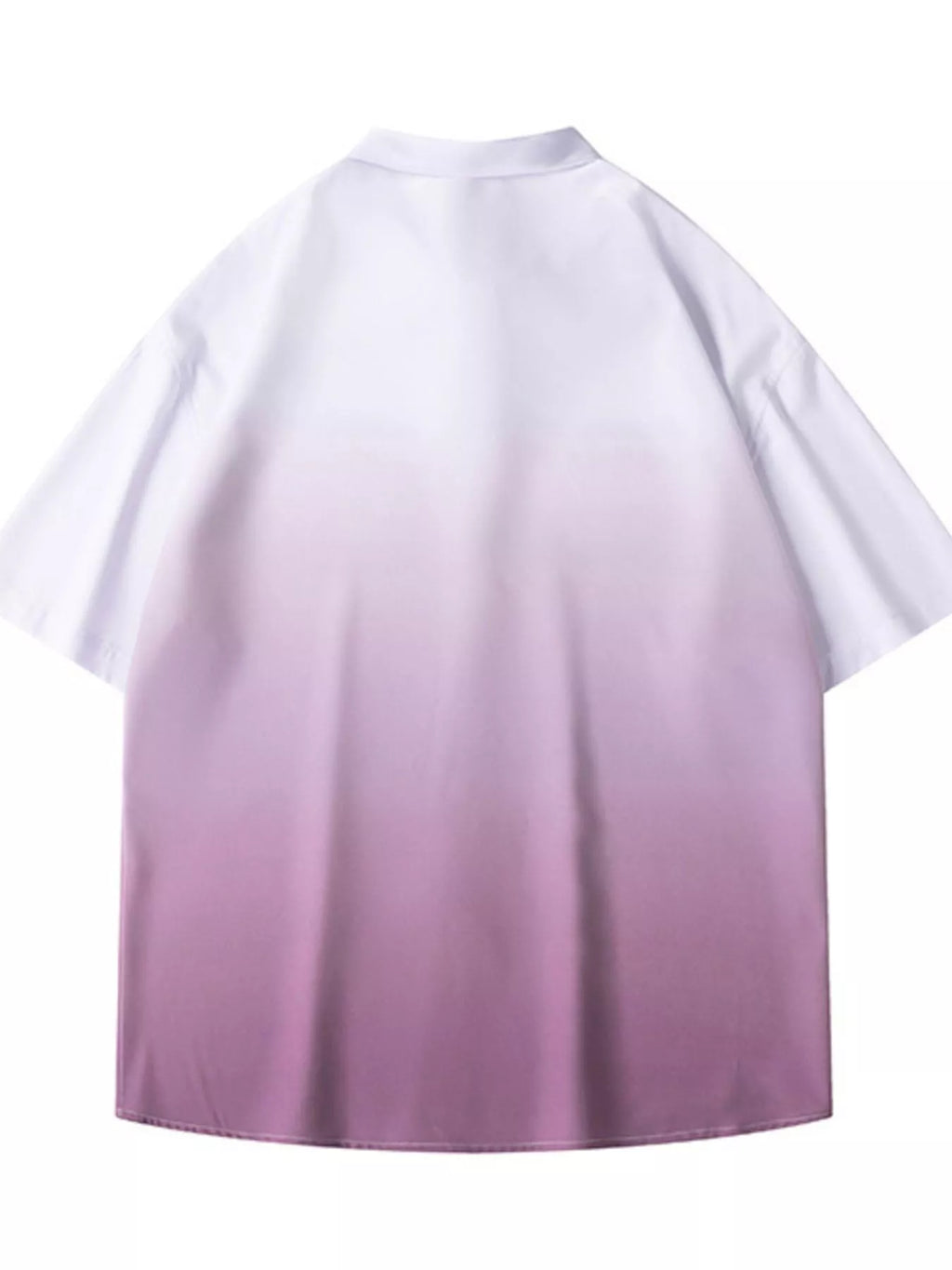 Men's Plus Size Gradient Color Short Sleeve Shirt