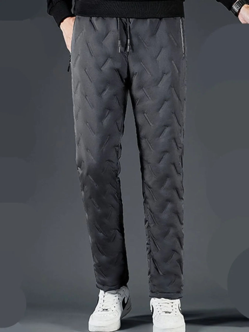 Men's Plus Size Quilted Thermal Joggers