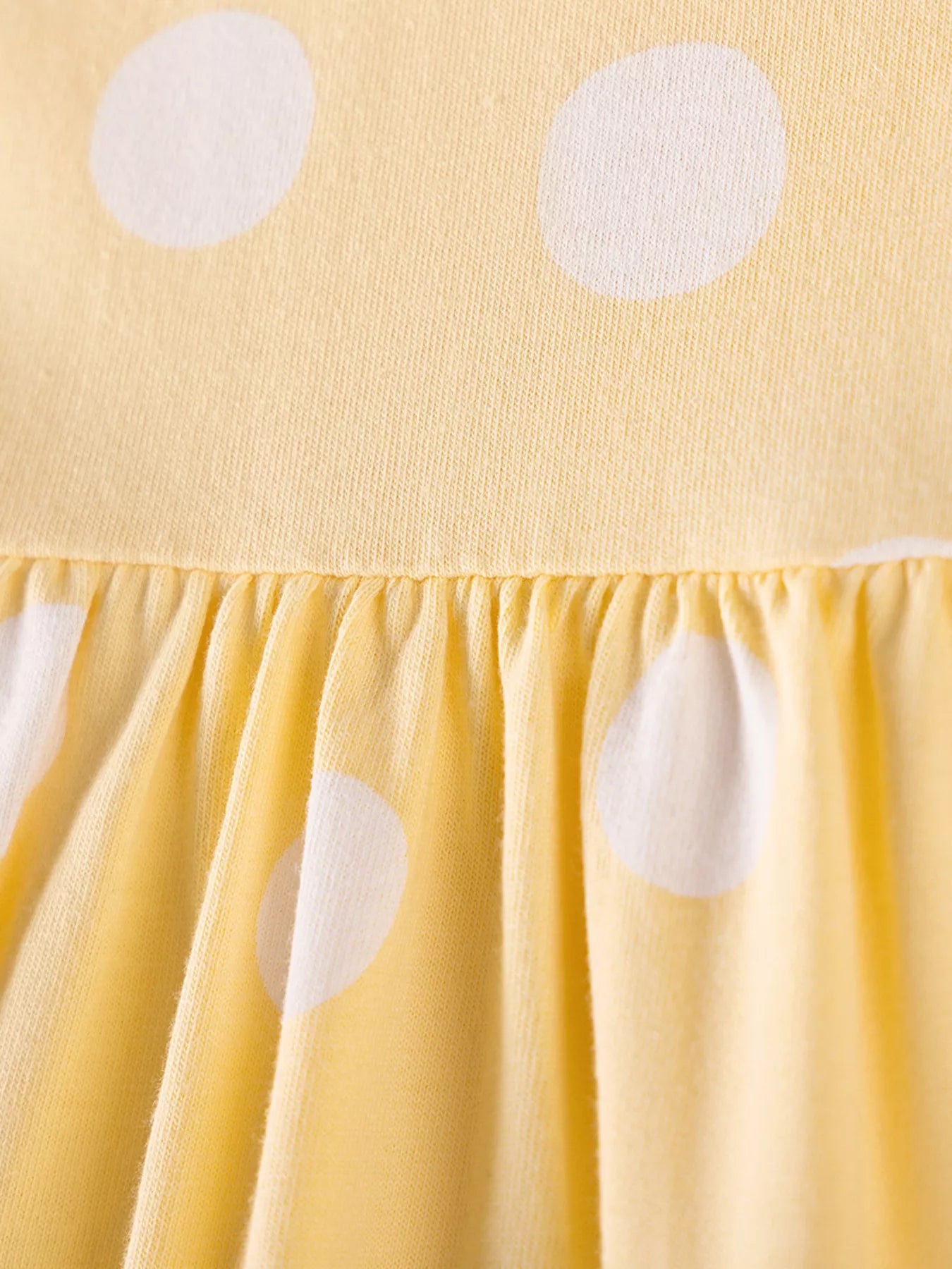 Children's Swan Applique Polka Dot Ruffle Sleeve Dress