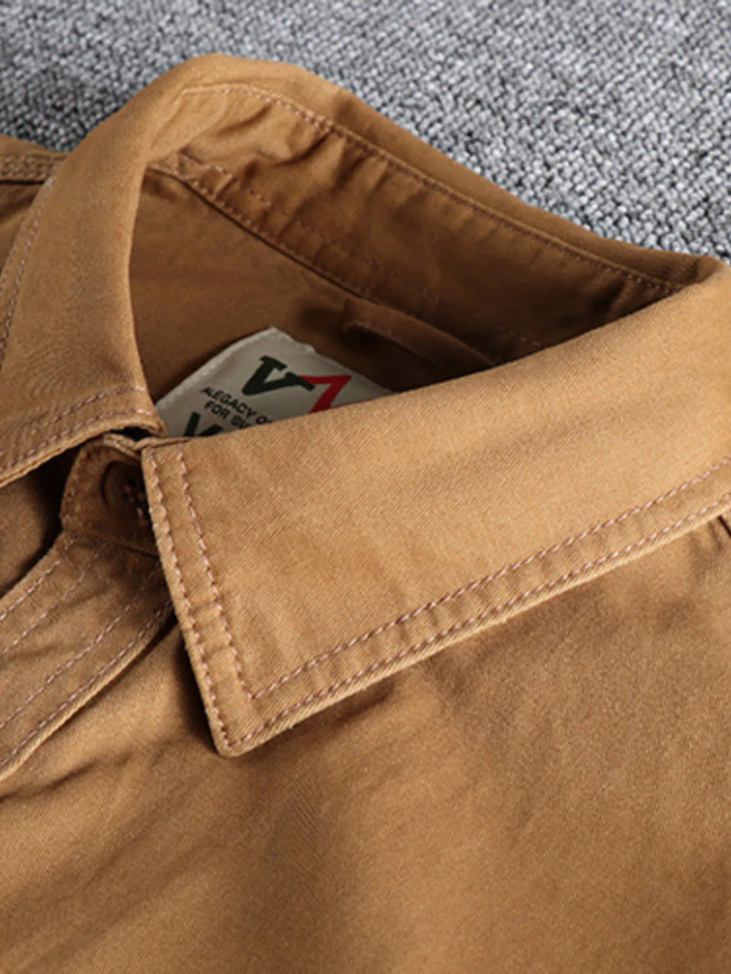 Men's Plus Size Button Up Shirt with Chest Pockets