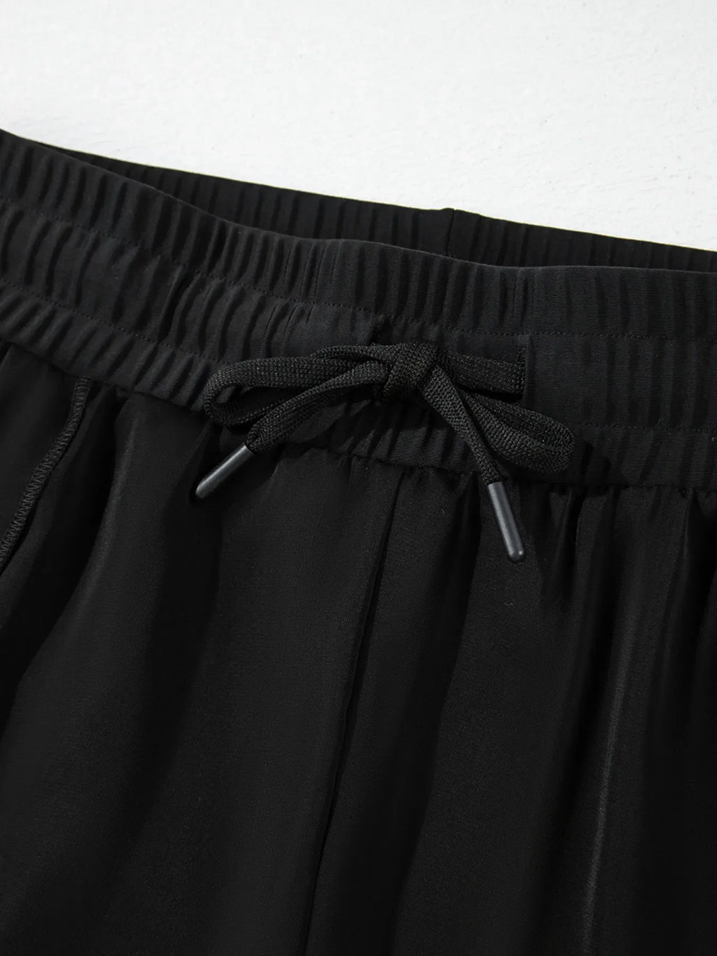 High Waisted Drawstring Swim Shorts