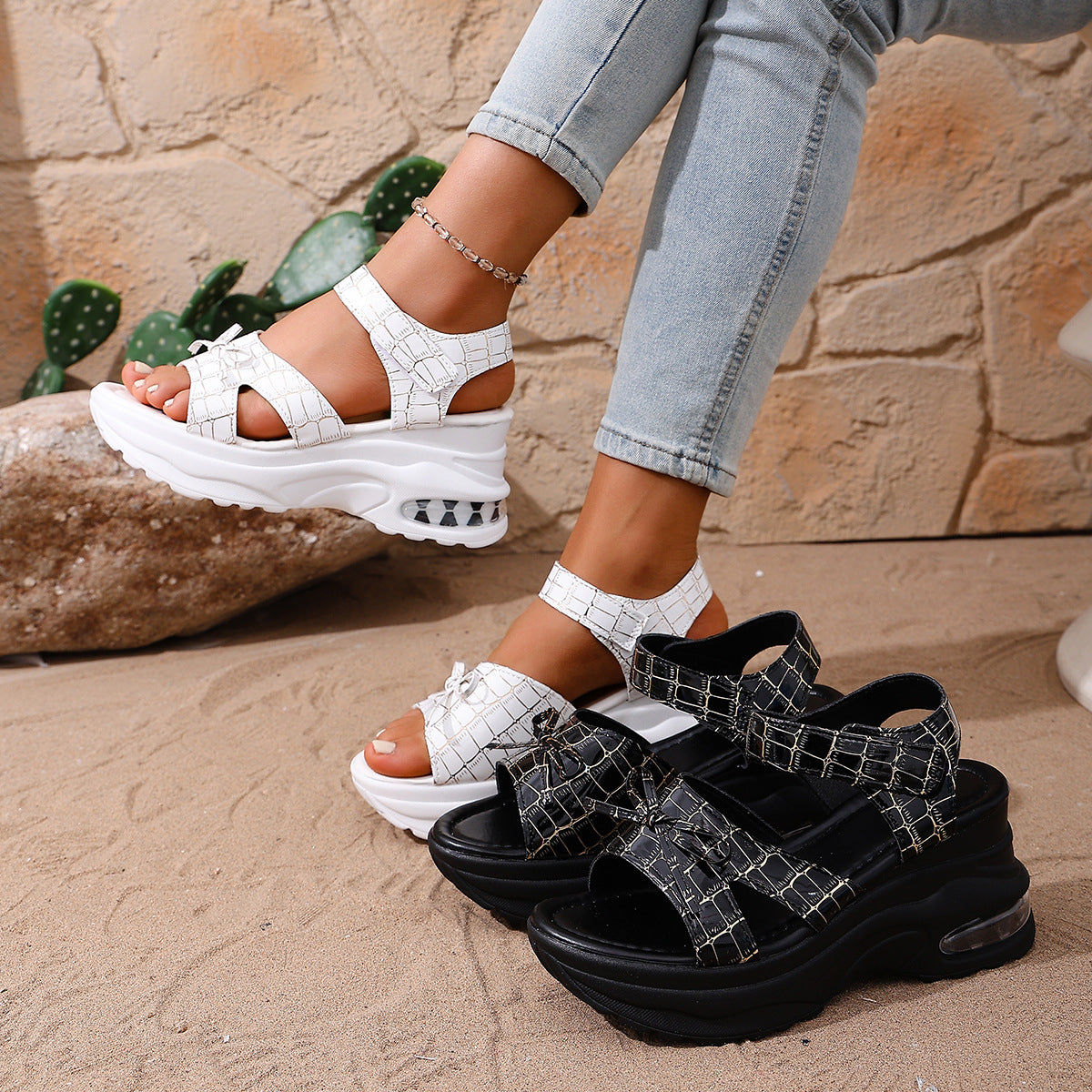Open Toe Wedge Sandals