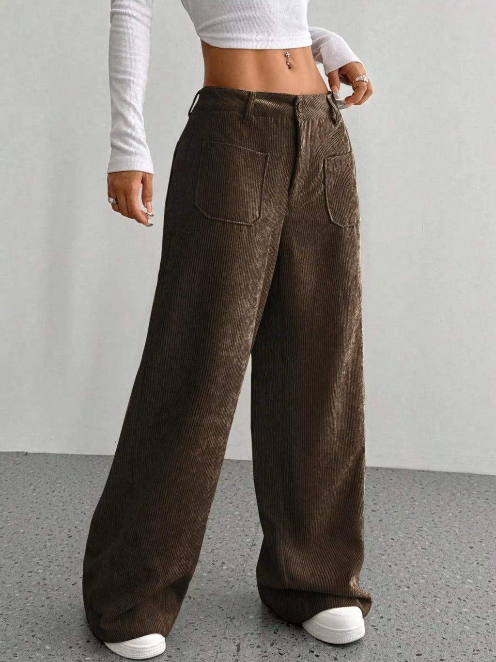 Corduroy Wide Leg Pants