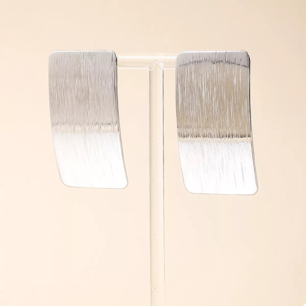 18K Gold-Plated Rectangle Earrings