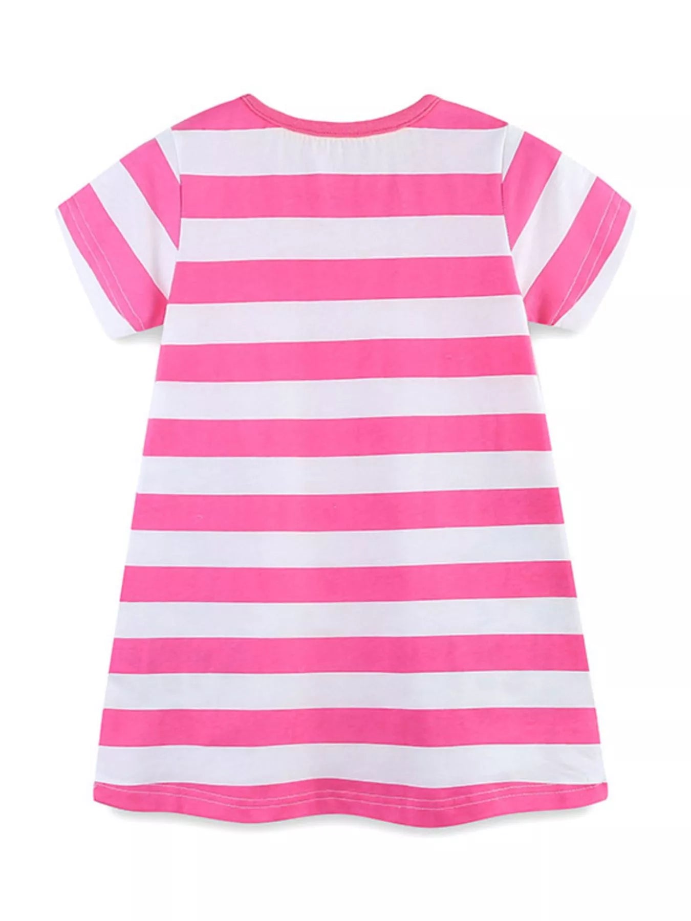 Children's Leopard Striped Short Sleeve Dress