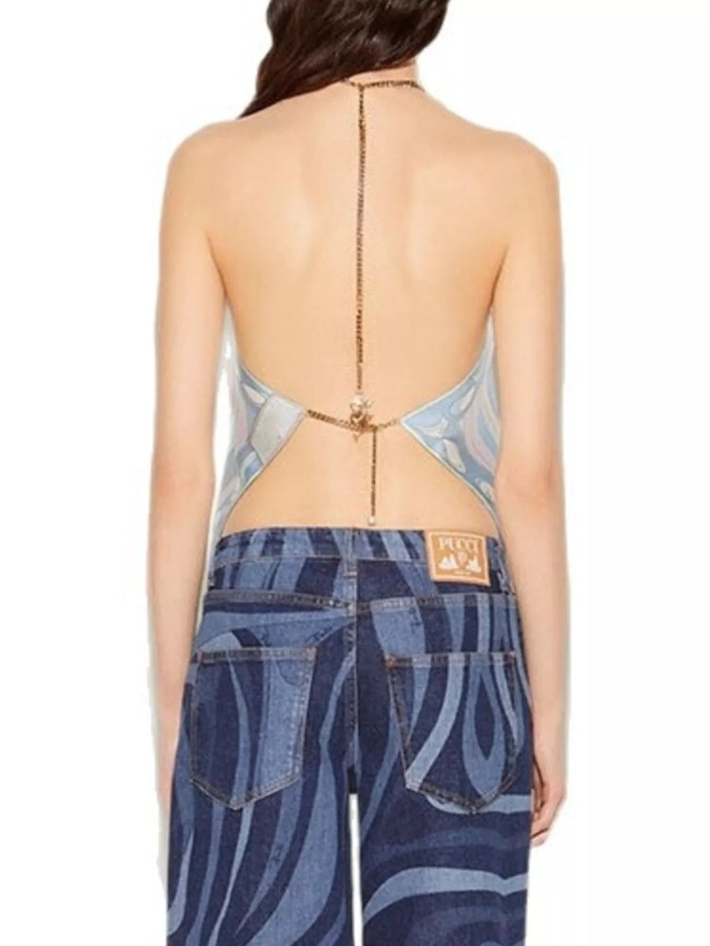 Printed Halter Neck Cami