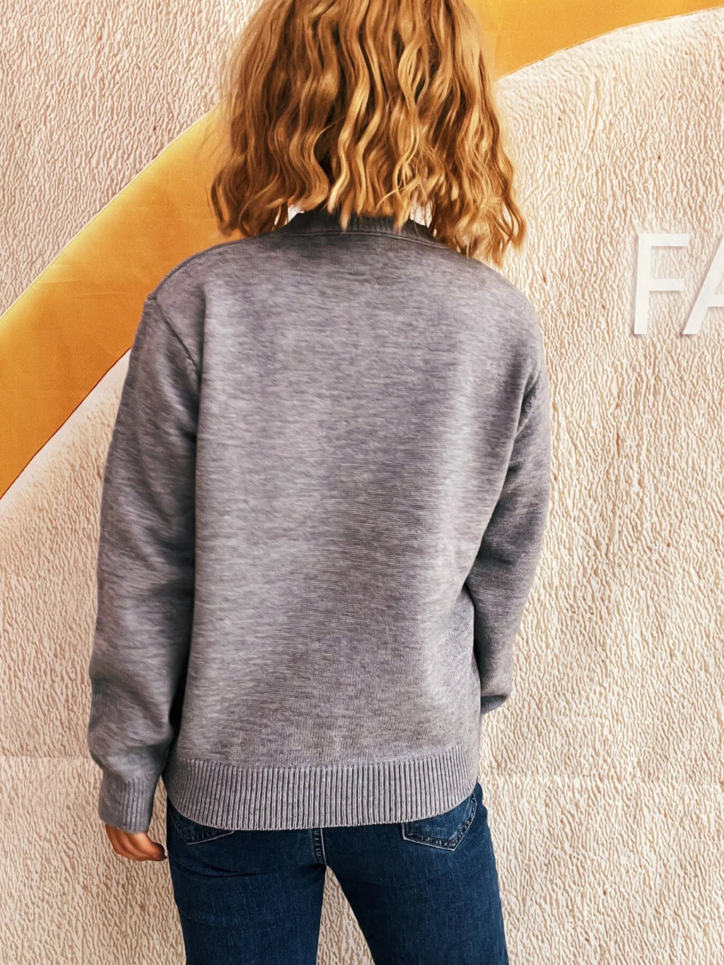 Striped Round Neck Long Sleeve Sweater