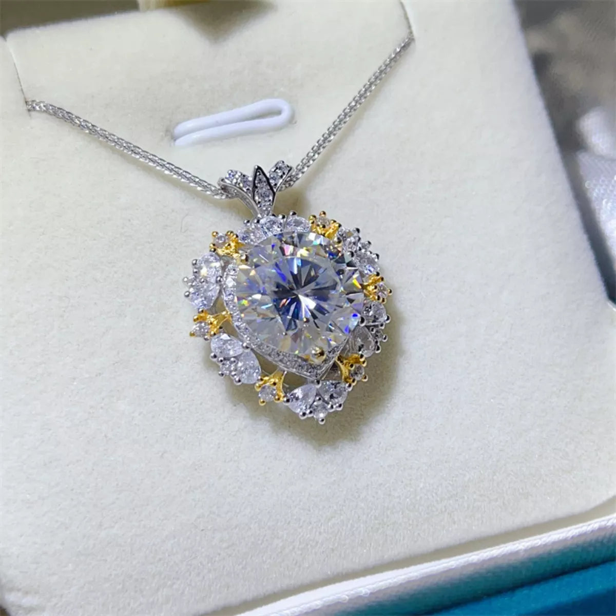 5 Carat Moissanite 925 Sterling Silver Necklace