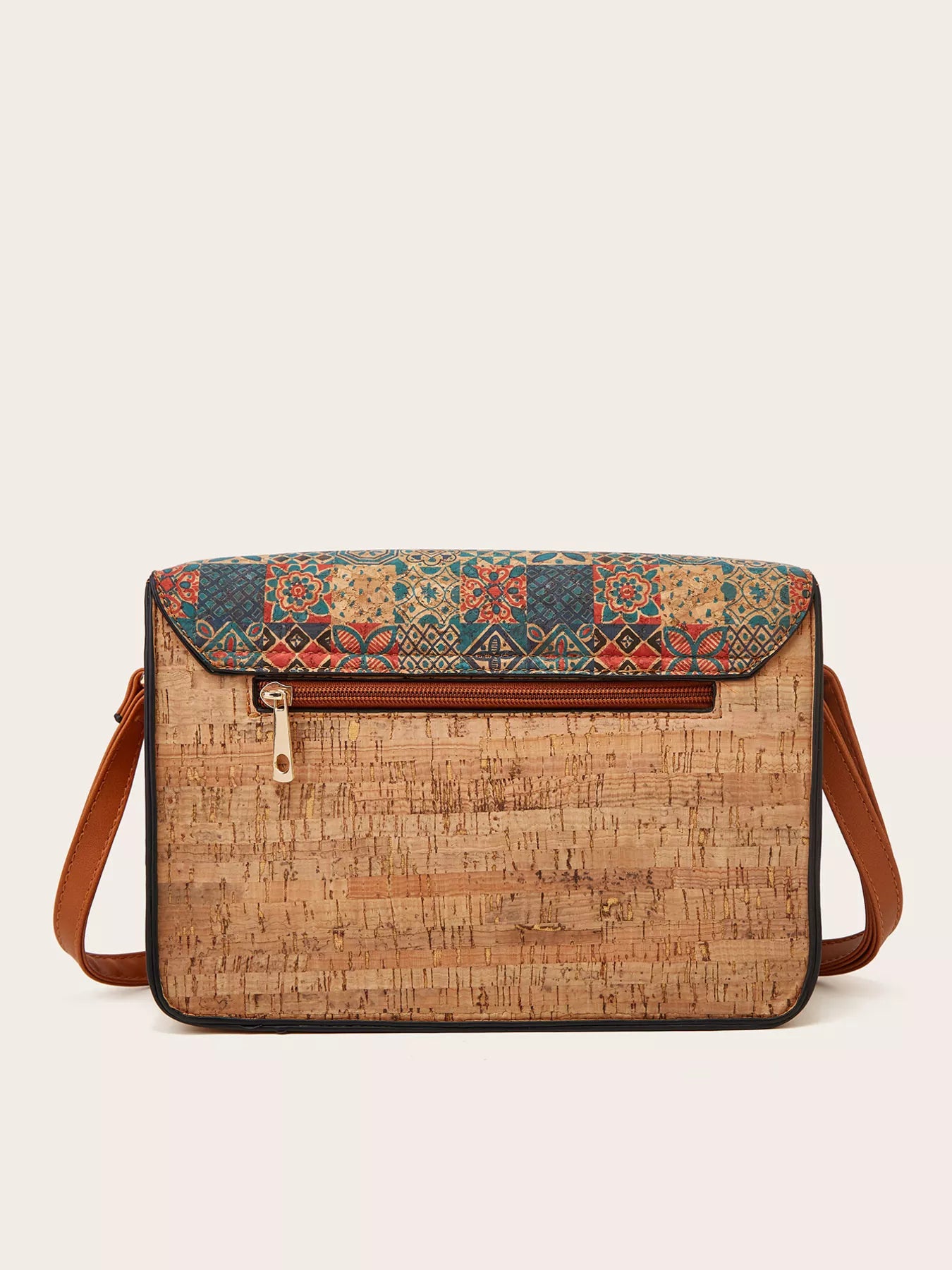 Vintage Pattern PU Leather Crossbody Bag