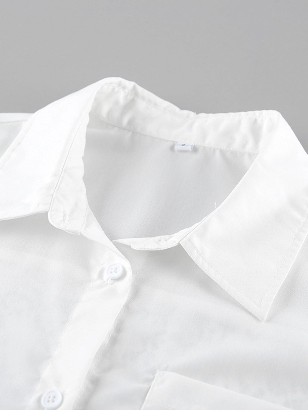 Lace Sleeve Button-Down Shirt