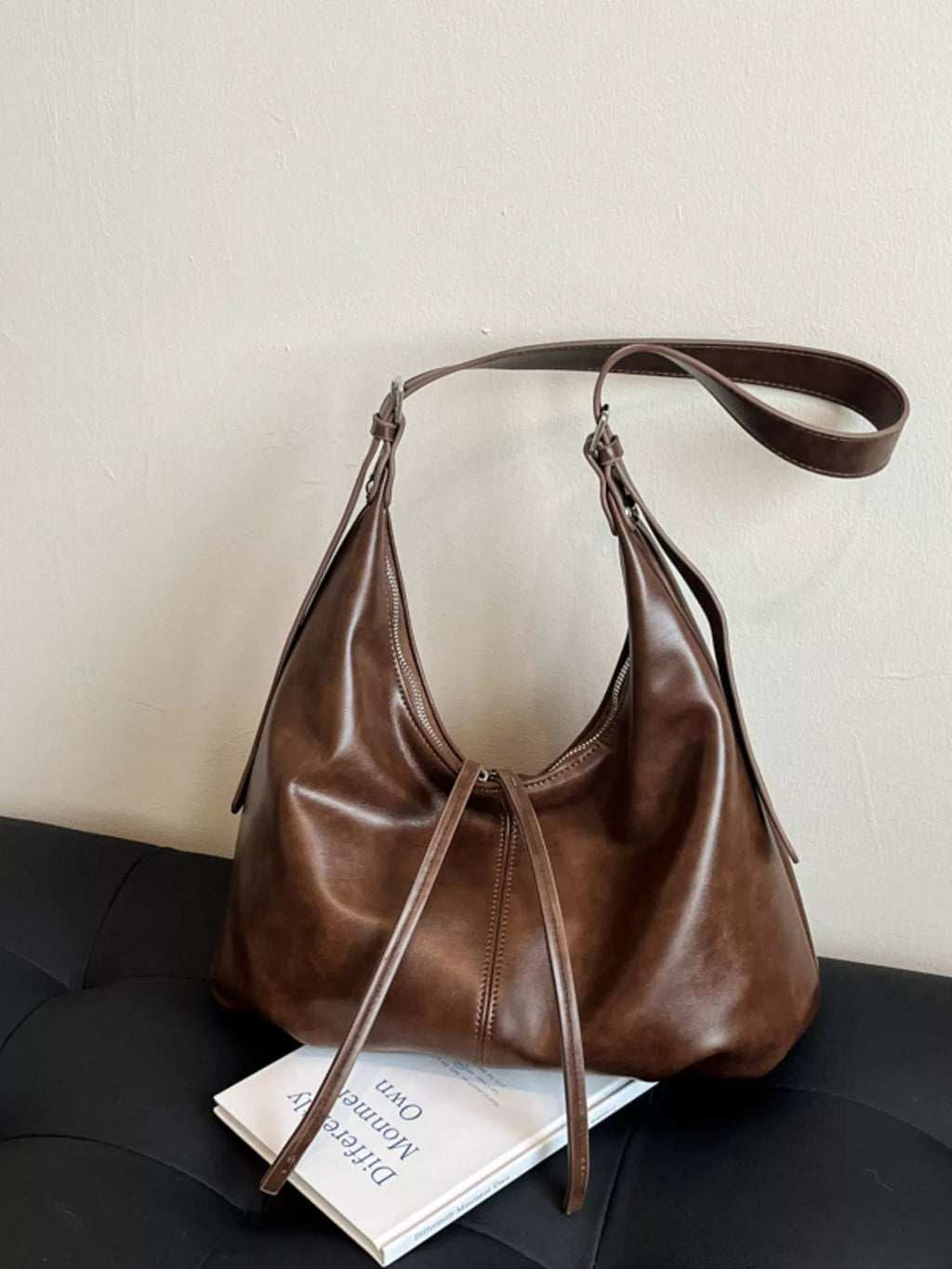 Vintage Style Leather Shoulder Bag