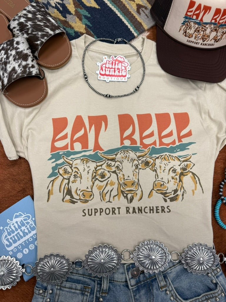 Eat Beef Support Ranchers Graphic Tee