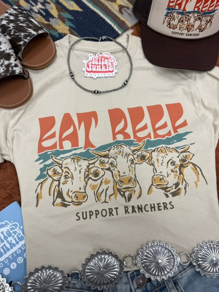 Eat Beef Support Ranchers Graphic Tee