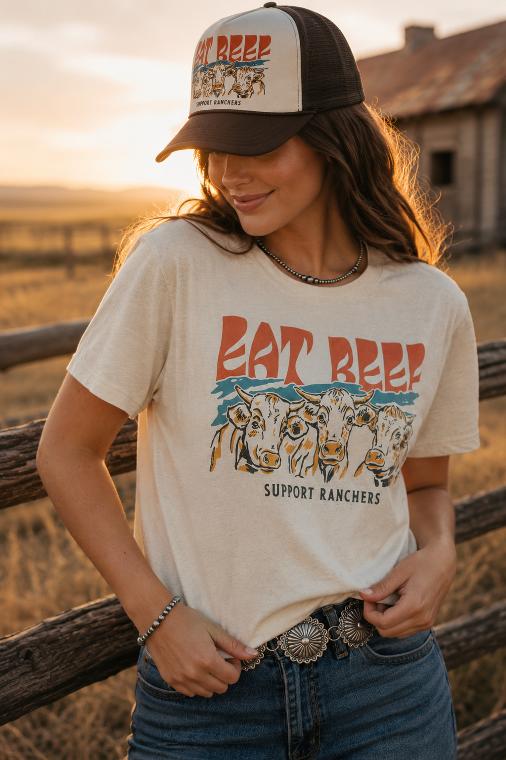 Eat Beef Support Ranchers Graphic Tee