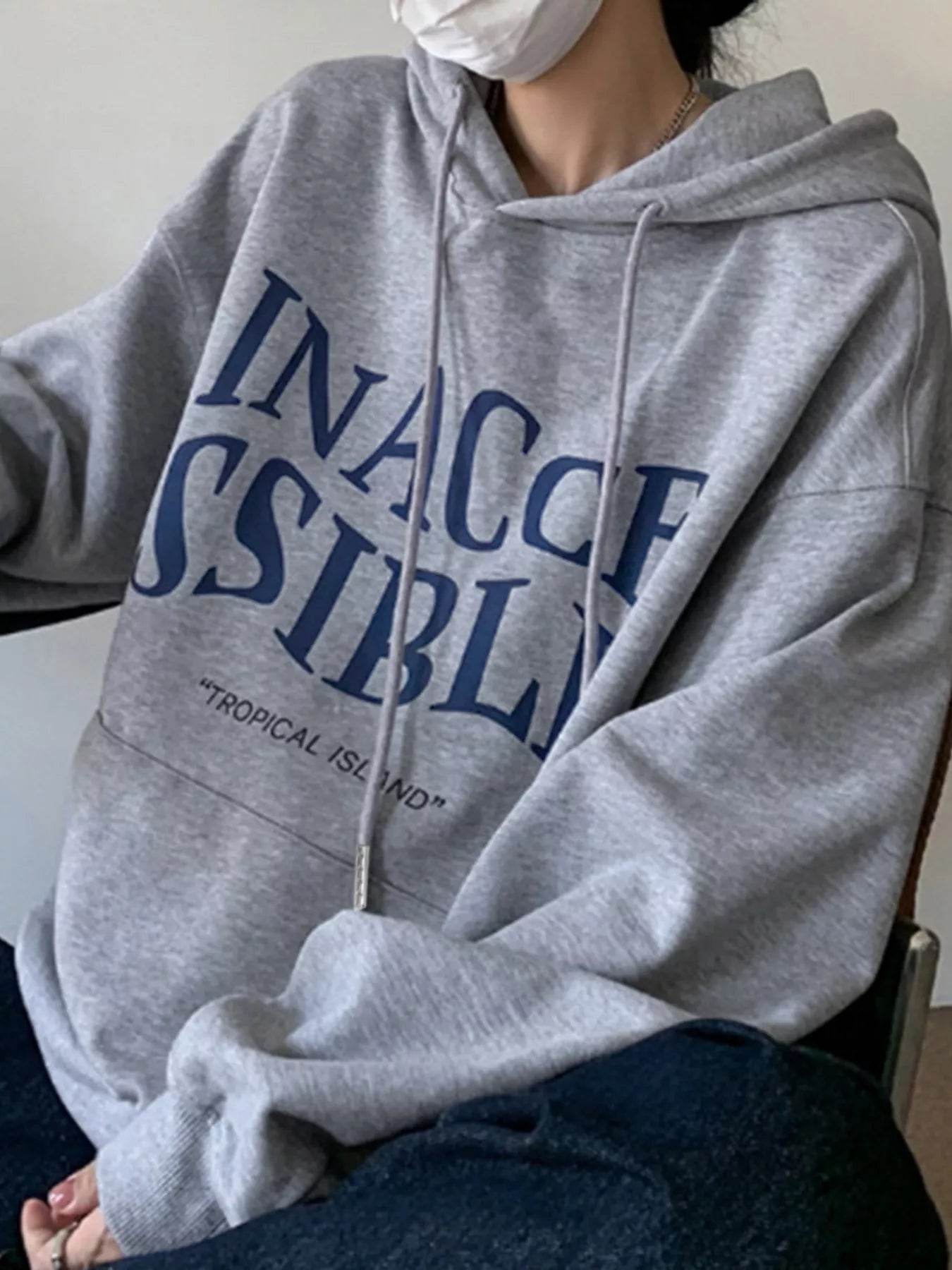 Kangaroo Pocket Drawstring Hoodie