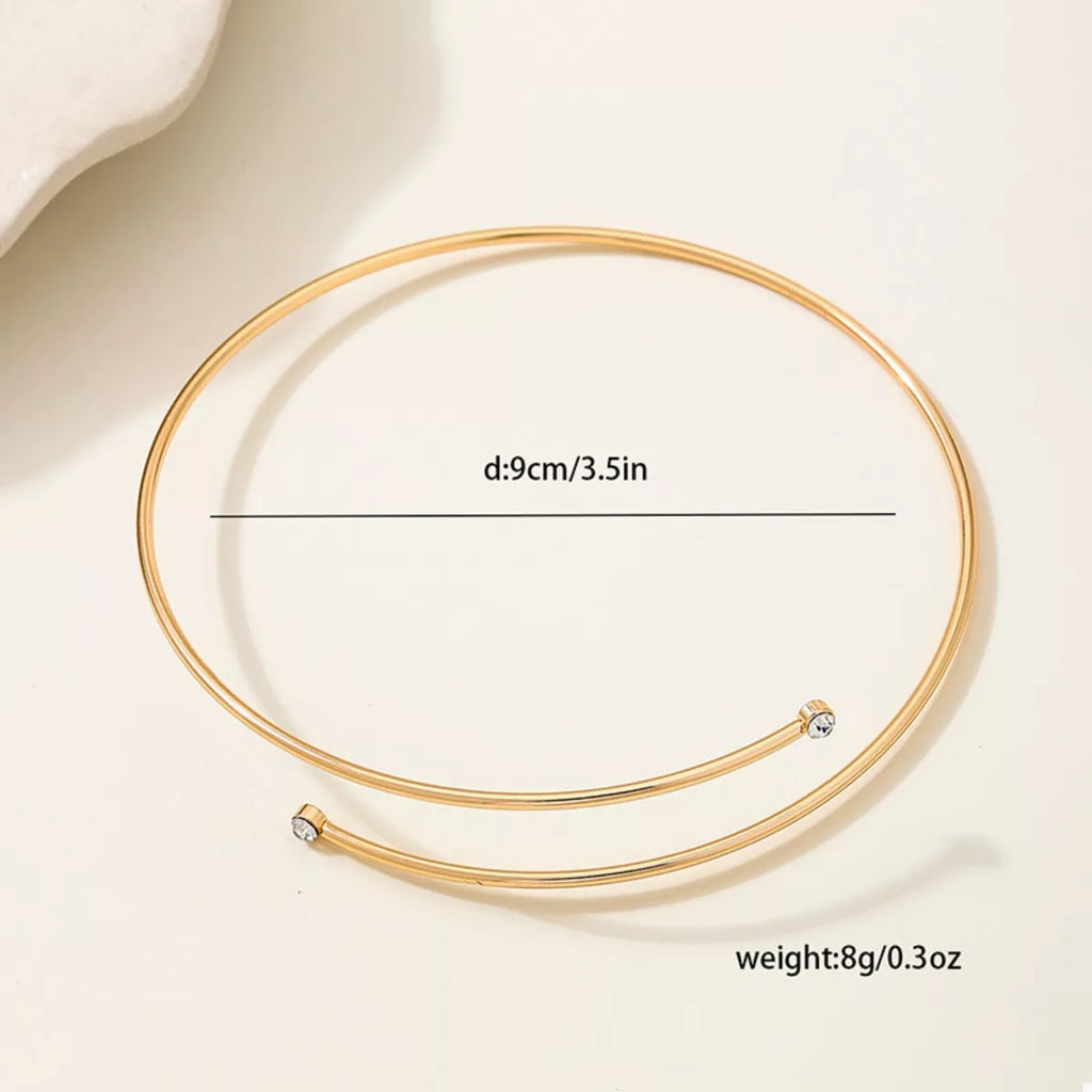 Delicate Gold Wire Upper Arm Bracelet