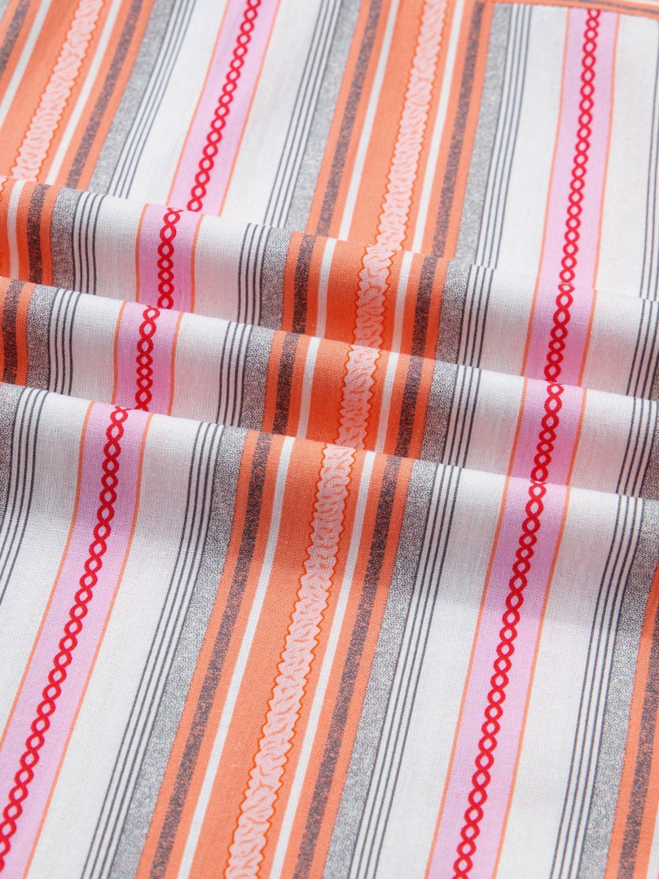 Striped Button-Down Short Sleeve Shirt