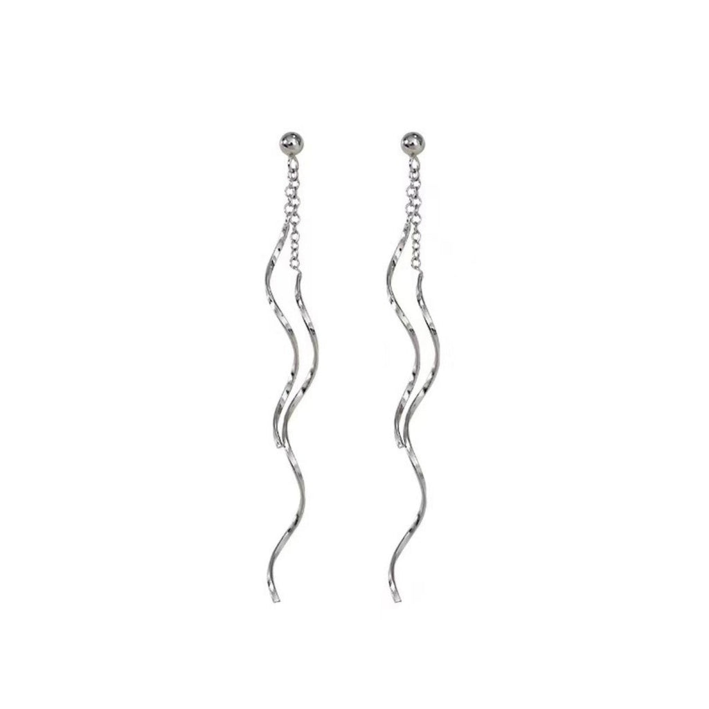 925 Sterling Silver Wave Earrings