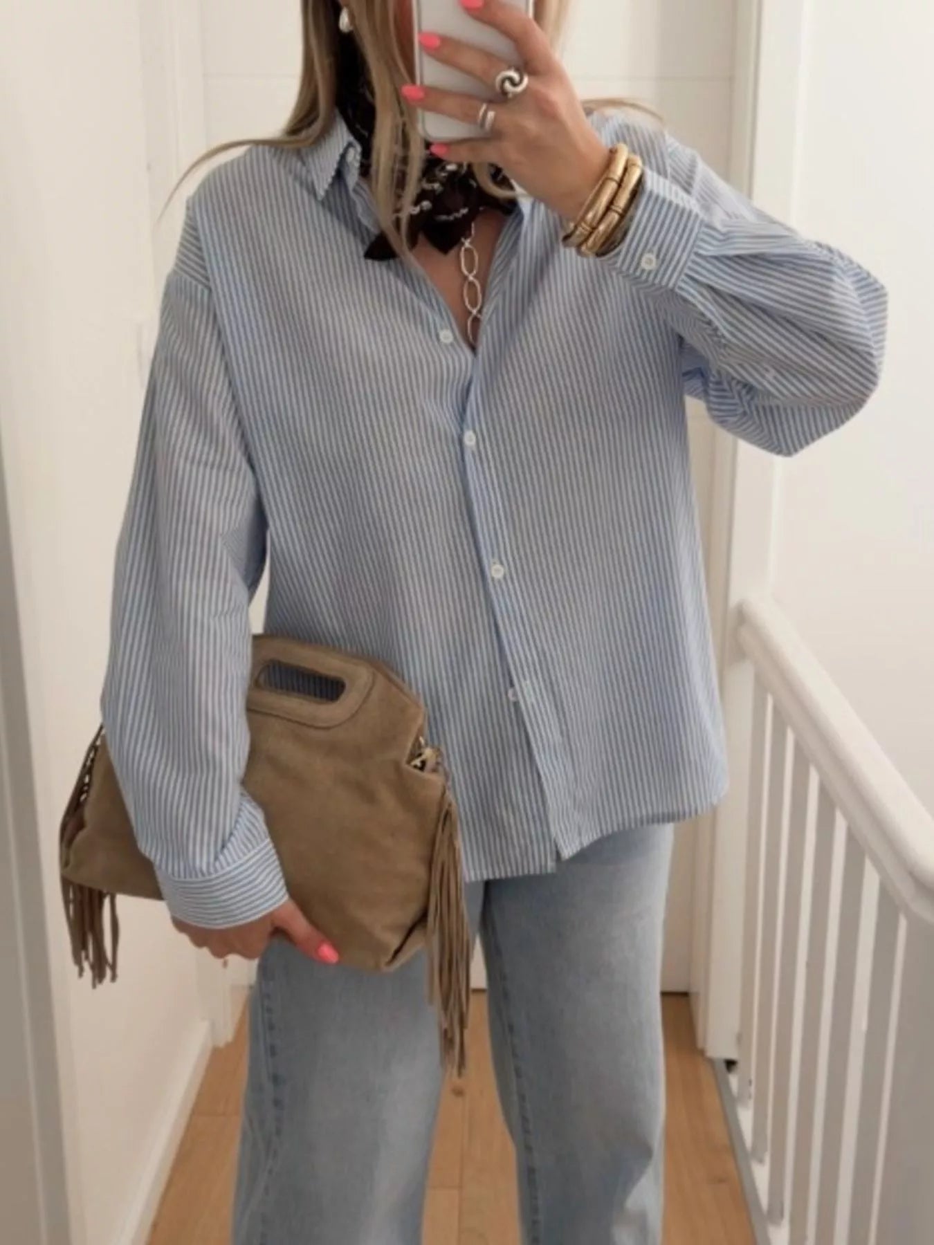 Classic Striped Button-Down Shirt